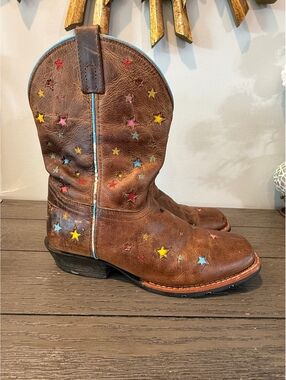 Dan Post Starlett Youth Size 6D Brown Leather Western Boots